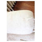 Pair of Upholstered Wingback Chairs with Matching Ottomans