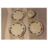 Assorted Porcelain Dinnerware Collection from Porsgrund Norway and Stangl Pottery