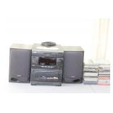 Aiwa NSX-3550 Stereo System with Speakers and Collection of CDs