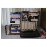 RCA VHS VCR with Remote, User Guide, and 24 Movie VHS Tapes Lot
