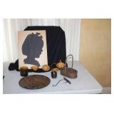 Vintage Decor and Collectibles Lot with Frames, Baskets, and Accessories