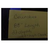 Upholstered 3-Seat Sofa with Striped Pattern and Multiple Cushions