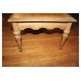 Rectangular Wooden Coffee Table with Carved Legs