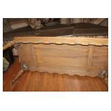 Rectangular Wooden Coffee Table with Carved Legs