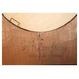 Vintage Home Decor Lot with Framed Art, Wood Trays, and Carved Candle Holder