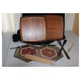 Japanese-Style Ceramic Dinnerware and Tableware Set with Chopsticks and Bamboo Mats