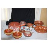 Collection of El Palomar Lead-Free Mexican Pottery Bowls, Dishes, and Decor