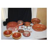 Collection of El Palomar Lead-Free Mexican Pottery Bowls, Dishes, and Decor