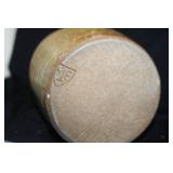 Rustic Pottery Collection with Tree Plate, Covered Casserole, Pitcher, and Wooden Accent