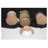 Set of 5 Handcrafted Stoneware Pottery Pieces - Plates, Mugs, Pitcher, Bowl