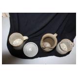 Set of 5 Handcrafted Stoneware Pottery Pieces - Plates, Mugs, Pitcher, Bowl