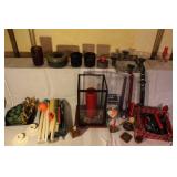 Large Collection of Candles and Candle Holders, Mixed Styles