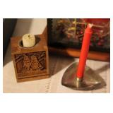 Large Collection of Candles and Candle Holders, Mixed Styles