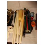Large Collection of Candles and Candle Holders, Mixed Styles