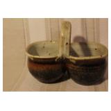 Collection of 5 Handcrafted Rustic Stoneware Pottery Pieces