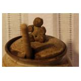 Collection of 5 Handcrafted Rustic Stoneware Pottery Pieces