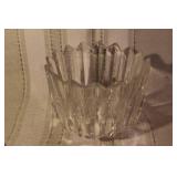 Collection of 8 Assorted Vintage Glass Vases, Bowls, and Ladle