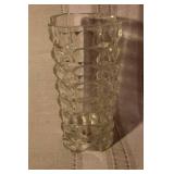 Collection of 8 Assorted Vintage Glass Vases, Bowls, and Ladle