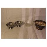 Mixed Lot of Vintage Glassware and Silver Dishware