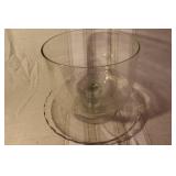 Collection of Vintage Glass Serveware and Metal Trays