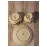 Vintage Porcelain and Bone China Plates, Cups, and Creamer Collection