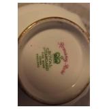 Vintage Porcelain and Bone China Plates, Cups, and Creamer Collection