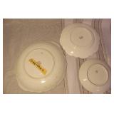 Vintage Porcelain and Bone China Plates, Cups, and Creamer Collection