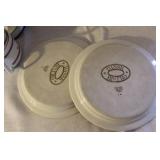 Assorted Vintage Porcelain and Stoneware Plates and Soup Mugs Collection