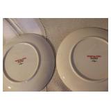 Assorted Vintage Porcelain and Stoneware Plates and Soup Mugs Collection