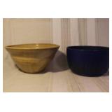 Set of 4 Handmade Pottery Mixing Bowls Speckled and Glazed Designs