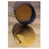 Set of 4 Handmade Pottery Mixing Bowls Speckled and Glazed Designs