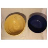 Set of 4 Handmade Pottery Mixing Bowls Speckled and Glazed Designs