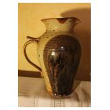 Handmade Studio Pottery Collection Signed Pitcher, Bowl, and Plate
