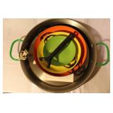 Paella Pan Set with Colored Serving Dishes and Hand Painted Bowls