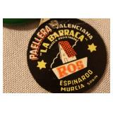 Paella Pan Set with Colored Serving Dishes and Hand Painted Bowls