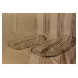 Set of 5 Vintage Cut Glass Bowls and Dishes