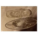 Set of 5 Vintage Cut Glass Bowls and Dishes