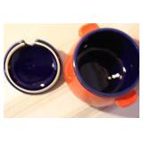 Vintage Gerz Fondue Set with Ceramic Pots, Wooden Boards, and Fondue Forks