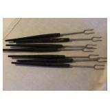 Vintage Gerz Fondue Set with Ceramic Pots, Wooden Boards, and Fondue Forks