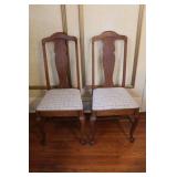 Pair of Vintage Murphy Dining Chairs with Upholstered Seats