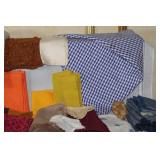 Assorted Vintage and Modern Linens and Fabric Set