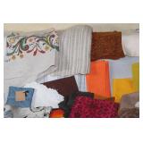 Assorted Vintage and Modern Linens and Fabric Set