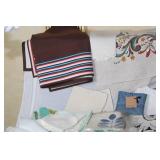 Assorted Vintage and Modern Linens and Fabric Set