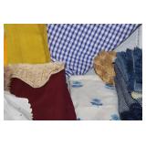 Assorted Vintage and Modern Linens and Fabric Set