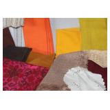 Assorted Vintage and Modern Linens and Fabric Set