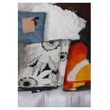 Assorted Vintage and Modern Linens and Fabric Set