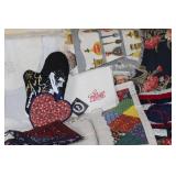 Assorted Vintage and Modern Linens and Fabric Set