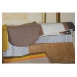 Collection of Vintage Table Linens, Placemats, and Runners with Embroidery and Woven Designs