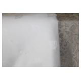 Collection of Vintage Table Linens, Placemats, and Runners with Embroidery and Woven Designs