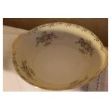 Set of Pope Gosser China Floral Dinnerware with Cups, Plates, and Bowls